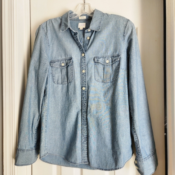 J Crew Women's Denim Shirt, size S, blue - Picture 2 of 11